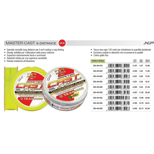 TRABUCCO XPS MASTER CAST HV 0,32mm 1200m