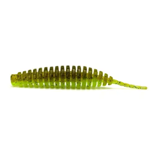 FishUP Tanta 3” 6pcs #204 Green Pumpkin Chartreuse