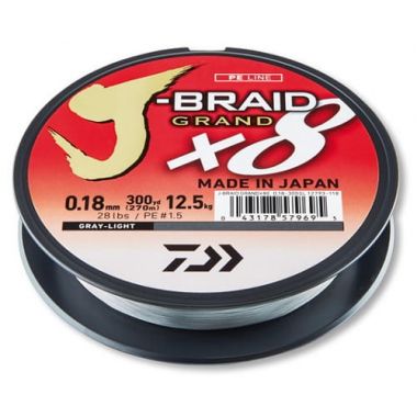 Daiwa J-Braid X8 135m Gray-Light 0.10mm