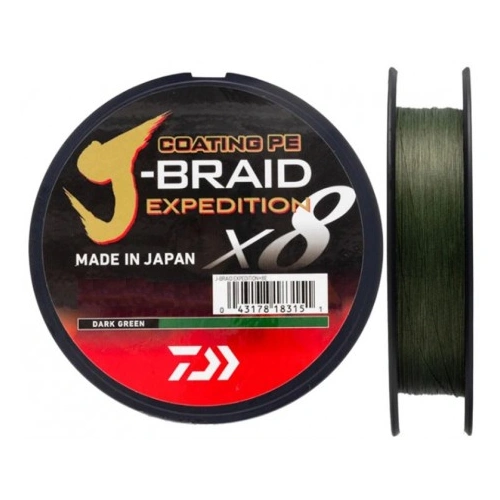 Daiwa J-Braid Expedition X8E 0.13mm 150m Dark Gree