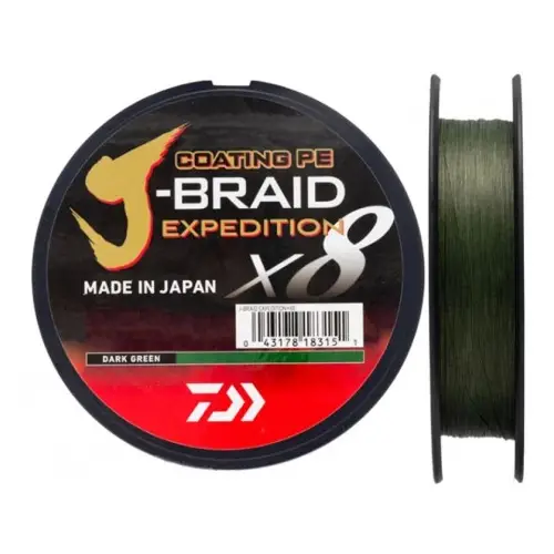 Daiwa J-Braid Expedition X8E 0.18mm 150m Dark Gree