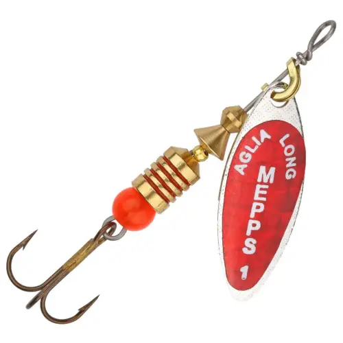 Mepps Aglia LONG REDBO 7g srebrna nr 2