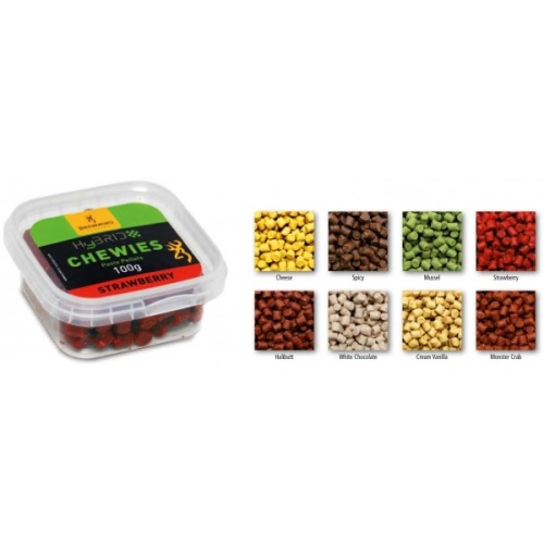 Pellet Browning Hybrid Chewies Truskawka 8mm 100g