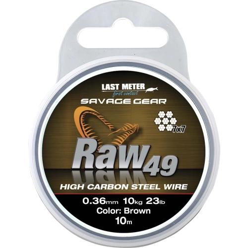 SG Raw49 0.36mm 11kg 24lb Uncoated Brown 10m