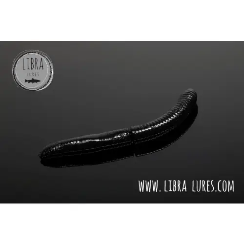 Libra Lures Fatty D Worm 65mm 10szt 040 Black Ser