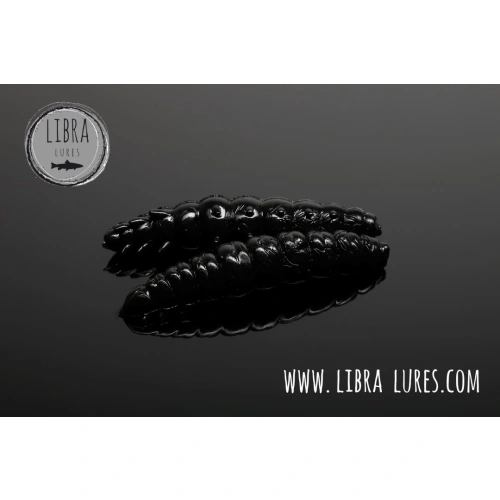 Libra Lures Larva 35mm 12szt 040 Black Kryl