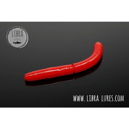 Libra Lures Fatty D Worm 65mm 10szt 021 Red Kryl