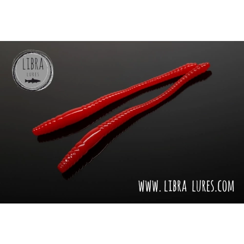 Libra Lures Dying Worm 70mm 15szt 021 Red Kryl