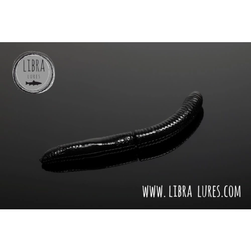 Libra Lures Fatty D Worm 65mm 10szt 040 Black Ser