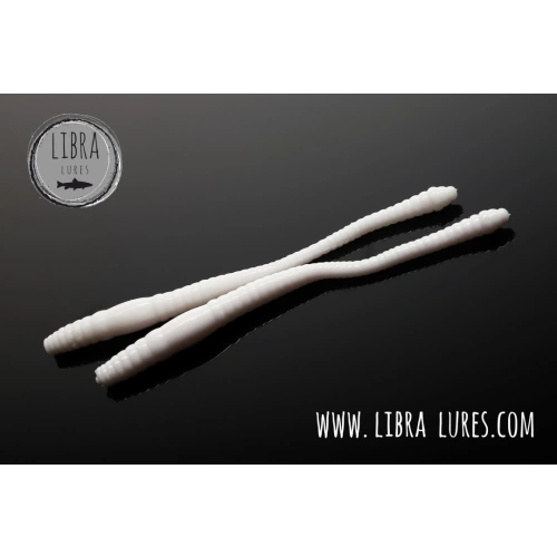 Libra Lures Dying Worm 70mm 15szt 001 White Kryl