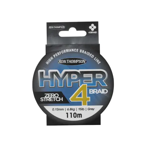 R.T. Hyper 4-Braid 110m 0.13mm 6.8kg-15lb Grey