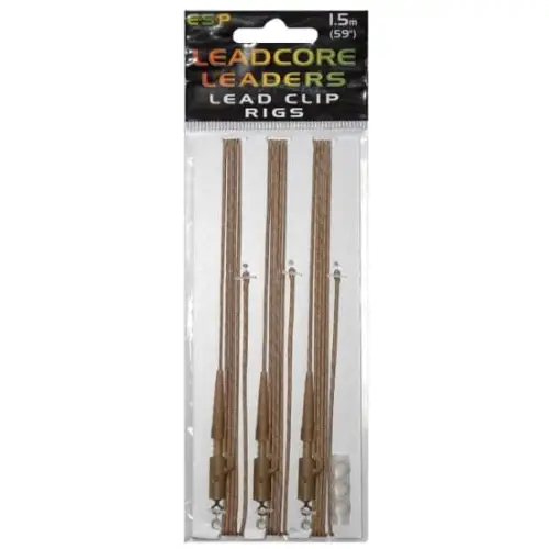 E-S-P ZESTAW KOŃCOWY LEAD CLIP RIGS CAMOU 1m 3szt