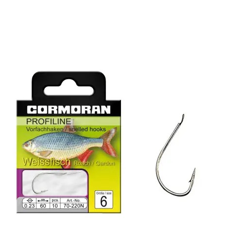 Cormoran Haczyki z przyponem nikiel 10/0,18mm