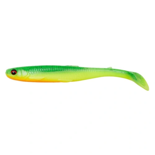 SG SLENDER SCOOP SHAD 13CM 12G GREEN YELLOW