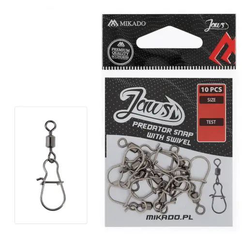 Mikado AGRAFKA Z KRĘTLIKIEM JAWS PREDATOR XS 10szt