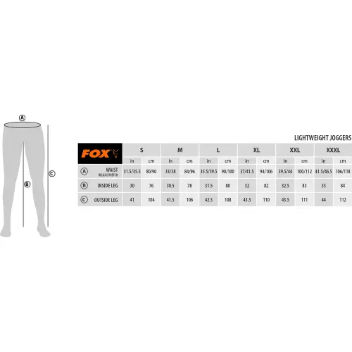 Fox Black Orange Joggers XXL