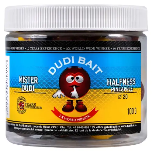 Dudi Bait Mister Red Super Hot Połówki Ananas 20mm