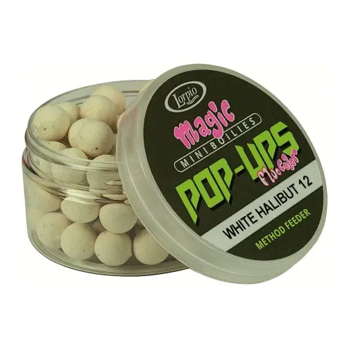 Kulki Mini pop up Fluoro WHITE HALIBUT 10mm
