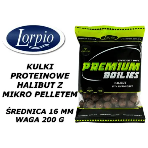 KULKI PROTEINOWE HALIBUT WITH MICRO PELLET 16mm