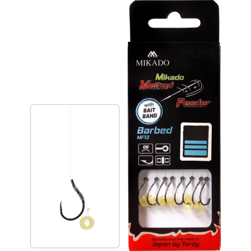 Mikado Z GUMKĄ Zadzior nr10 żyłka 0.20mm 10cm 8szt