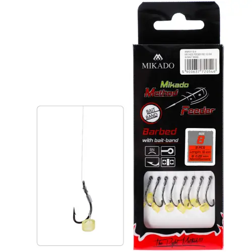 Mikado PRZYPON METHOD z Gumka 18B 0,18mm 10cm 8szt