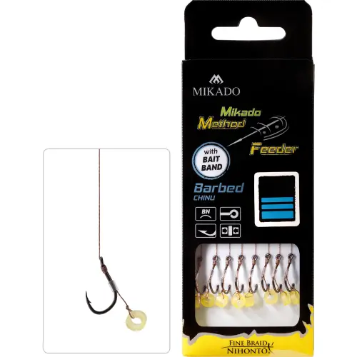 Mikado MF Z GUMKĄ nr 12 Braid 0.12mm 10cm 8szt