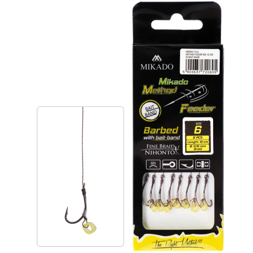 Mikado PRZYPON Z GUMKĄ nr 10/0.12mm/10cm/8szt