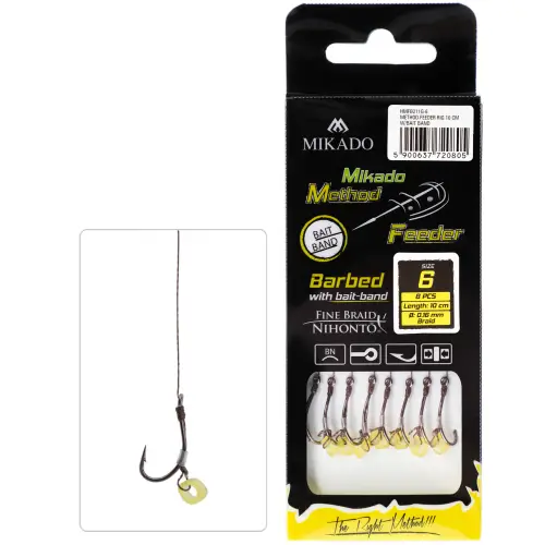 Mikado MF Z GUMKĄ nr 6 Braid 0.16mm 10cm 8szt