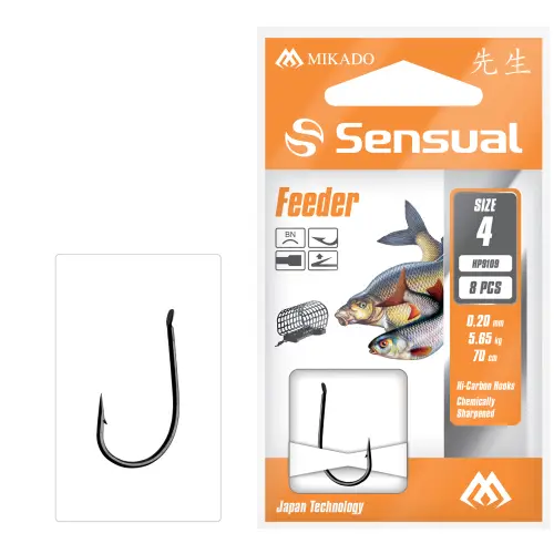 Mikado PRZYPONY Feeder 14BN żyłka 0.12mm 70cm 8szt
