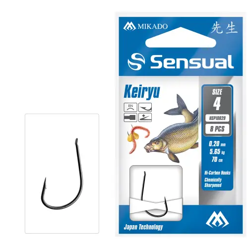Mikado KEIRYU nr 8 BN żyłka 0.16mm 70cm 8szt