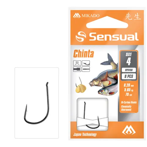 Mikado PRZYPONY CHINTA12BN żyłka 0.12mm 70cm 8szt