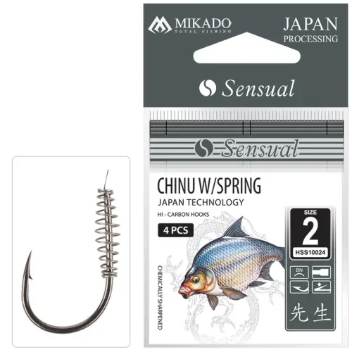 Mikado SENSUAL CHINU ZE SPRĘŻYNKĄ nr 4 BN 4szt