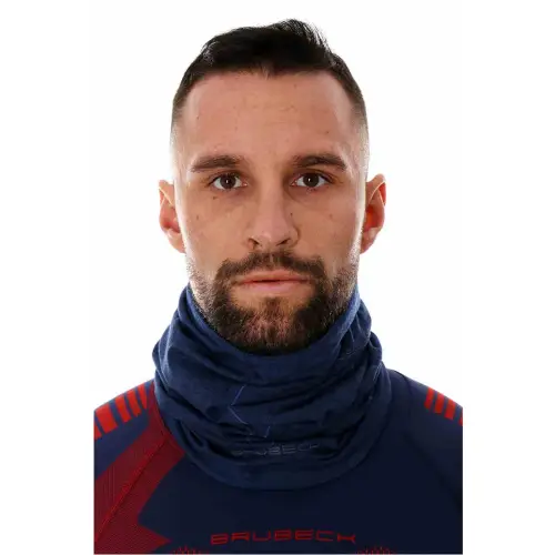 Brubeck Komin unisex wełniany granatowy L/XL