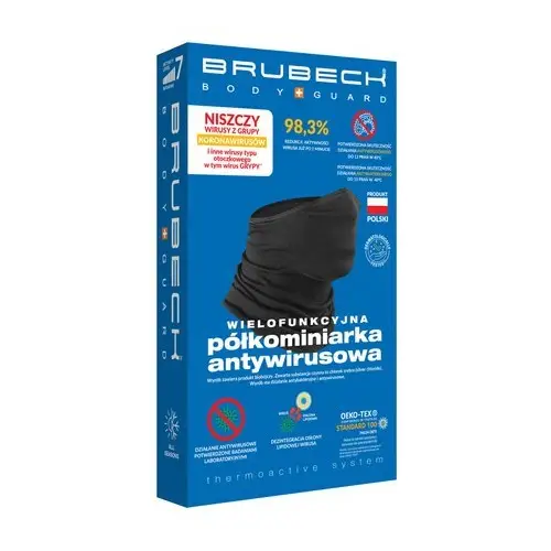 Brubeck półkominiarka antywirusowa czarny L/XL