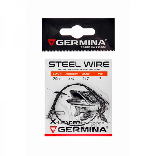 Germina Steel Wire X-Leader 20cm 8kg 1x7 2 sztuki