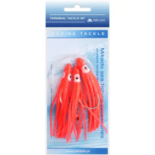 Mikado ZESTAW MORSKI 12 cm - hak 3x7/0 (RED