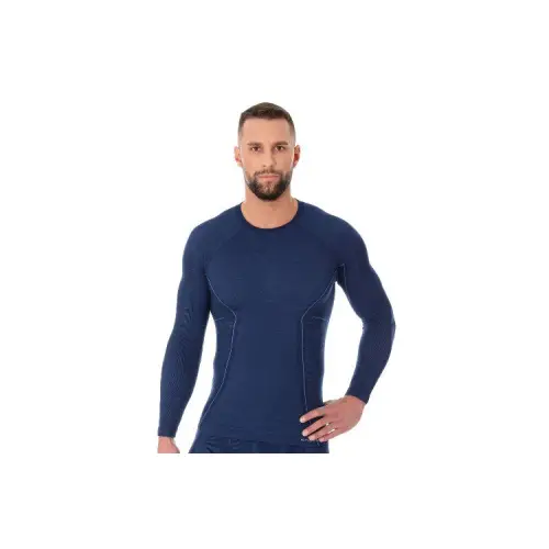 Brubeck ACTIVE WOOL z długim rękawem  granat XL