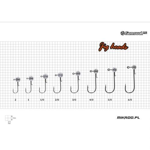 Mikado GŁÓWKA JIGOWA SENSUAL 12g-2/0 BN - op.20szt