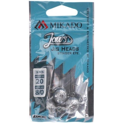 Mikado GŁÓWKA JAWS STINGER EYE 10g 8/0 BN 3szt