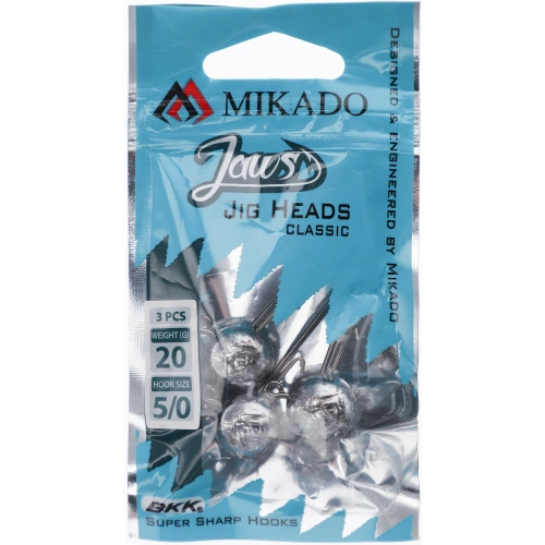 Mikado GŁÓWKA JIGOWA JAWS CLASSIC 40g-5/0 BN 3sz