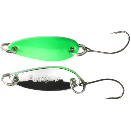 Mikado MINI SPOON 2.4cm 1.5g FLUO ZIELONO SREBRNA