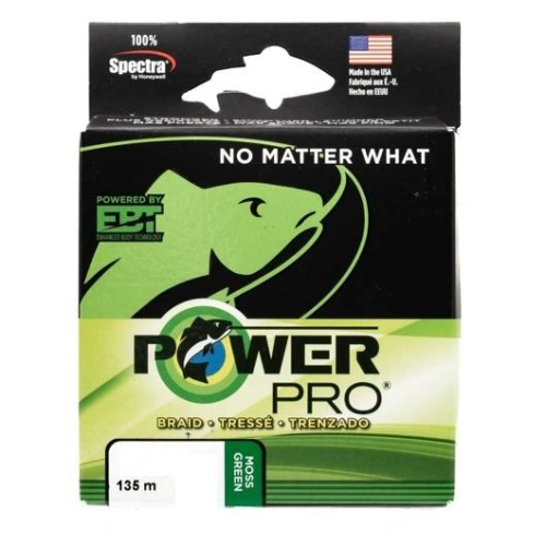 PowerPro Plecionka 135m 0.10mm 5kg Moss Green