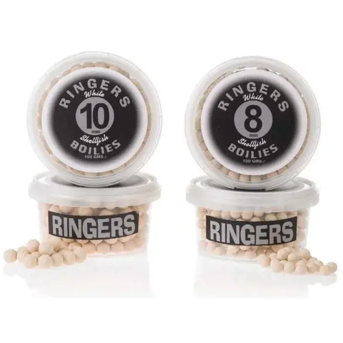 Ringers White Shellfish Boilies 8mm