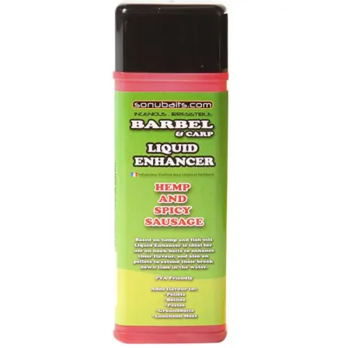 Sonubaits Barbel Liquid Hemp & Spicy Sausage 250ml