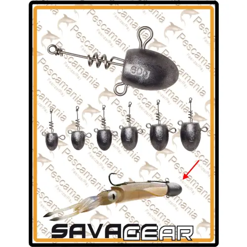 Savage Gear BULLET CORK SCREW HEAD 250G