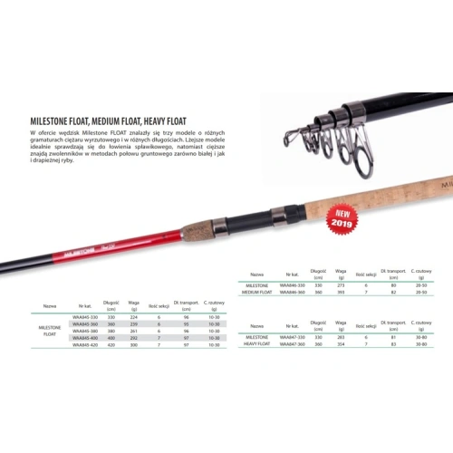 Wedka Mikado Milestone Heavy Float 360cm 20-50g