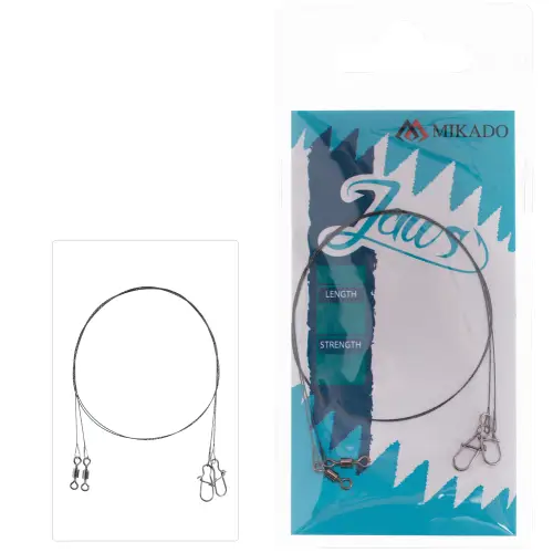 Mikado PRZYPON WOLFRAMOWY JAWSLIGHT 35cm 15kg 2szt